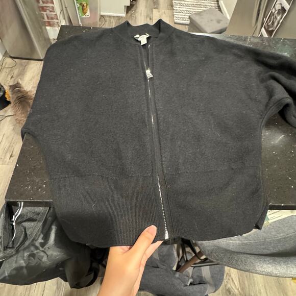 COS Womens Black Wool Bomber Jacket EUC Size Small - Picture 5 of 11